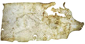 Chart Prints: Carta Pisana, ca 1275-1300. Artist: Anonymous master