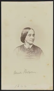 Albumen Prints: Carte-de-visite portrait of Mrs. Bowen, 1866. Creator: Henry Ulke