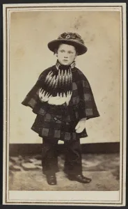 Plaid Prints: Carte-de-visite portrait of Willy Hall, ca. 1860. Creator: Unknown