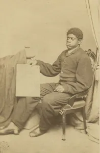 Blind Prints: Carte-de-visite of Thomas Wiggins, also known as Blind Tom, ca. 1870. Creator: WL Germon