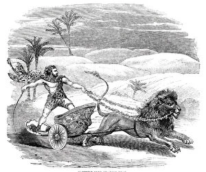 Carter's Lion Chariot Feat, 1844. Creator: Unknown