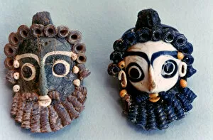 Carthaginian Collection: Carthaginian masks, Tunisia, 4th-3rd century BC