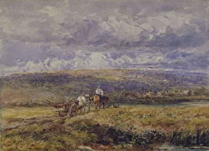 Cox David Prints: Carting Home the Plough, 1848. Creator: David Cox the Elder