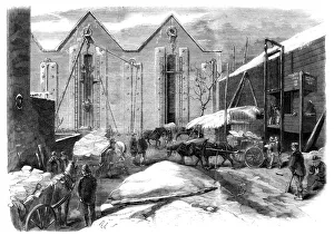 Ice House Prints: Carting the Ice, 1861