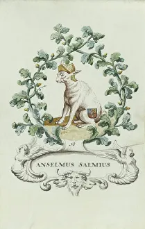 Cartouche Prints: Cartoon of Anselmus Salmius, c.1710-c.1720. Creator: Anon