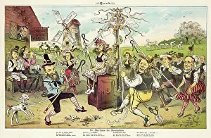 Stocks And Shares Prints: Cartoon from Puck, between 1880 and 1889. Creator: Frederick Burr Opper