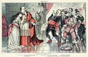 Cleveland Grover Prints: Cartoon from Puck, between 1880 and 1889. Creators: Joseph Keppler, Bernhard Gillam