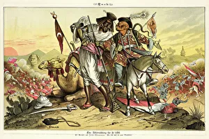 Pyramids Prints: Cartoon from Puck, between 1880 and 1889. Creators: Joseph Keppler, Bernhard Gillam