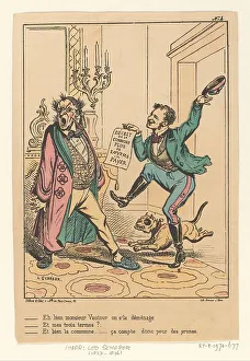Renting Prints: Cartoon about rent increases brought in by the Commune of Paris