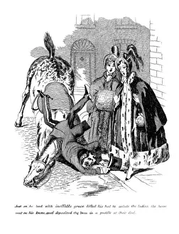 Cartoon on a riding theme, 19th century Cartoon on a riding theme, 19th century