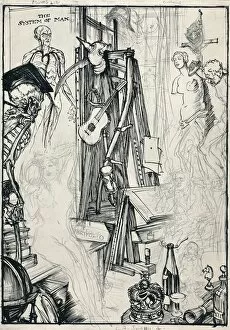 Edmund Joseph Gallery: The Cartoonist - Stage IV, c1920. Artist: Edmund Joseph Sullivan
