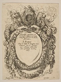 Cartouche with Title: Nouvelles inventions de Cartouches, 17th century. Creator: Unknown Cartouche with Title: Nouvelles inventions de Cartouches, 17th century. Creator: Unknown