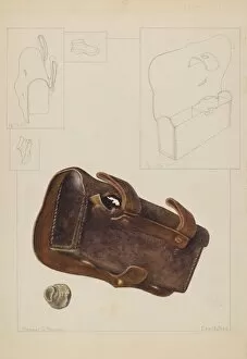 Ammunition Collection: Cartridge Box and Bullet, c. 1937. Creator: Manuel G. Runyan