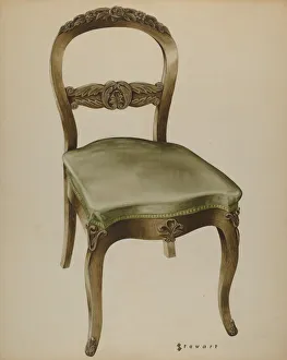 Carved Side Chair, c. 1937. Creator: Robert Stewart