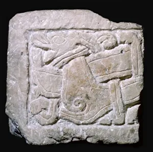 York Prints: Carved Jellinge style Viking grave-slab from York
