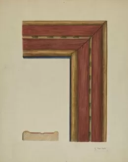 Wood Carving Gallery: Carved Picture Frame Molding, c. 1938. Creator: Vera Van Voris