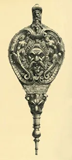 Sirens Prints: Carved walnut wood bellows, 1550-1600, (1881). Creator: D Jones