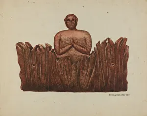 Dougan Ethel Prints: Carving Soul in Purgatory, 1938. Creator: Ethel Dougan