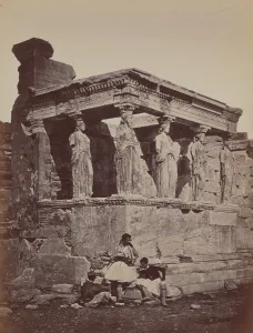 Caryatids of the Erectheum, 1857. Creator: James Robertson