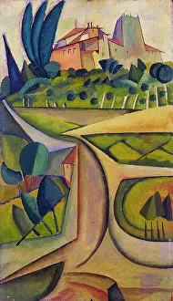 Amadeo De 1887 1918 Prints: Casa de Manhufe, c1913. Creator: Souza-Cardoso; Amadeo de (1887-1918)