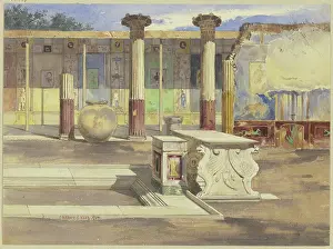Carl Prints: The Casa de Meleagro in Pompeii, 1839. Creator: Carl Friedrich Heinrich Werner