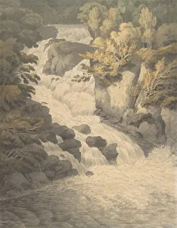 Abbott Prints: Cascade of the Aray at Inveraray (Scotland), June 30, 1791. Creator: John White Abbott