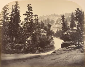 Carleton Emmons Prints: Cascade, Nevada Fall on Left, View above Vernal Fall, 1861