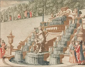 Gelderland Prints: De Cascade van Galathea, aan de West-zyde van de Groote Tuin