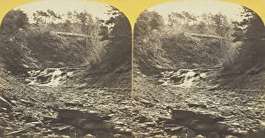 Albumen Print Stereo Collection: Cascadilla Creek, Ithaca, N.Y. 1st Fall, 1860 / 65. Creator: J. C. Burritt