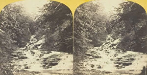 Albumen Print Stereo Collection: Cascadilla Creek, Ithaca, N.Y. 5th Fall, opposite Water Cure, 1860 / 65. Creator: J. C