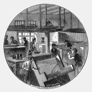 Case and fitting department, Chappell & Companys piano works, Belmont Street, Chalk, London, 1870