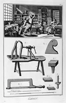 Shelving Prints: Case-makers, 1751-1777. Artist: Denis Diderot