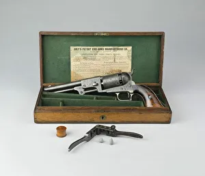 Boxes Prints: Cased Colt Dragoon Model 1848 (1st issue) Revolver, England, 1848 / 68. Creator: Unknown