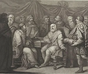 Henry Iii Gallery: Casimir I the Restorer meeting the emperor Henry III, Late 18th century