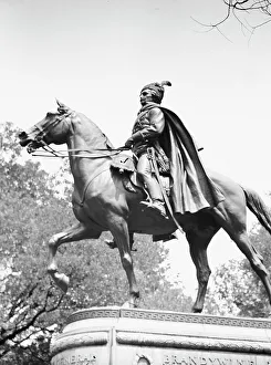 Cavalry Officer Prints: Casimir Pulaski - Equestrian statues in Washington