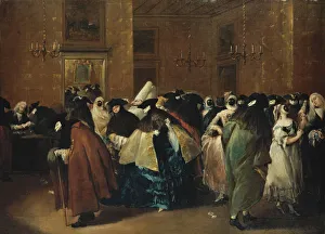 Mardi Gras Gallery: Casino (Il ridotto) in Venice. Artist: Guardi, Francesco (1712-1793)
