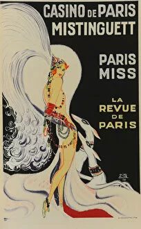 Art Deco Gallery: Casino de Paris. Mistinguett. Paris Miss, 1930. Creator: Zig (Louis Gaudin) (1882-1936)
