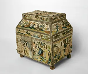 Stitching Prints: Casket Depicting Scenes from the Old Testament, England, 1668