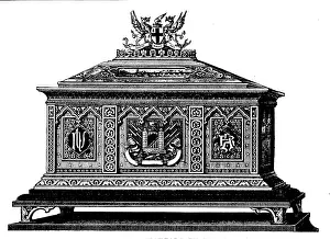 Khan Nasr Ullah Prints: Casket presented to the Shahzada by the City Corporation, 1895. Creator: Unknown