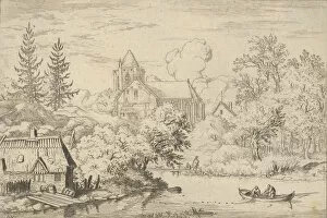 Allart Van Gallery: The Casks and Planks at the Back of the River, 17th century