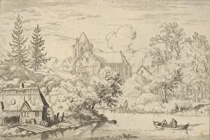 Allart Van Gallery: The Casks and Planks at the Back of the River, 17th century