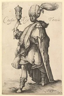 Caspar Prints: Caspar, after Three Magi series by Jacques Bellange, ca. 1615. Creator: Matthaus Merian