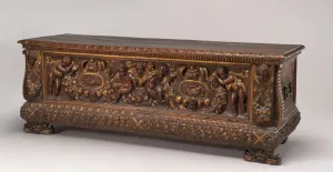 Cassone with Garlands and Cupids, c. 1540/1560. Creator: Unknown Cassone with Garlands and Cupids, c. 1540/1560. Creator: Unknown