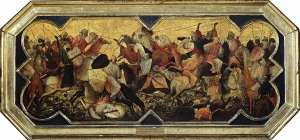 Cassone (marriage chest) with an oriental cavalry battle, ca 1400-1405