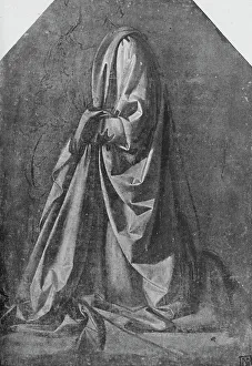 Reverence Prints: Cast of Drapery for a Figure Kneeling to the Left, c1475 (1945). Artist: Leonardo da Vinci