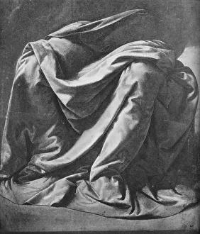 Distemper Prints: Cast of Drapery for the Legs of a Seated Figure
