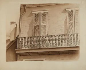 Railings Gallery: Cast Iron Balcony Rail, c. 1936. Creator: Al Curry