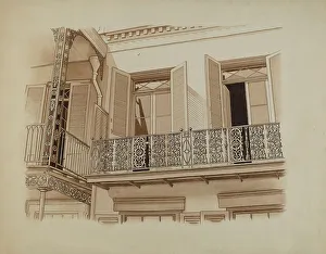 Joseph L Prints: Cast Iron Balcony Rail, c. 1936. Creator: Joseph L. Boyd