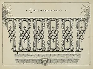 Price Ray Prints: Cast Iron Balcony Rail, c. 1936. Creator: Ray Price