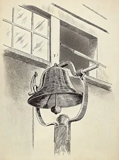 Arbo Arelia Prints: Cast Iron Bell, c. 1936. Creator: Arelia Arbo